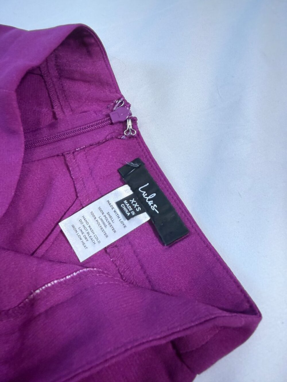 Lulus Magenta Wide Leg Pants High Rise Flowy Dress Pants XXS - Picture 4 of 5